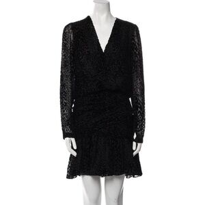 A.L.C. Black Textured High Low Dress